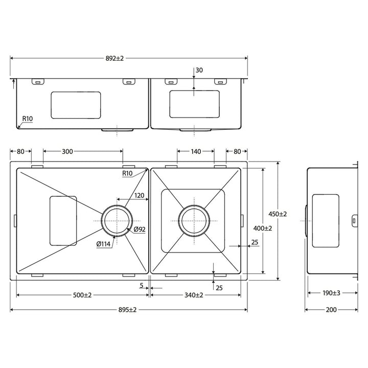 Hana Double Bowl Sink