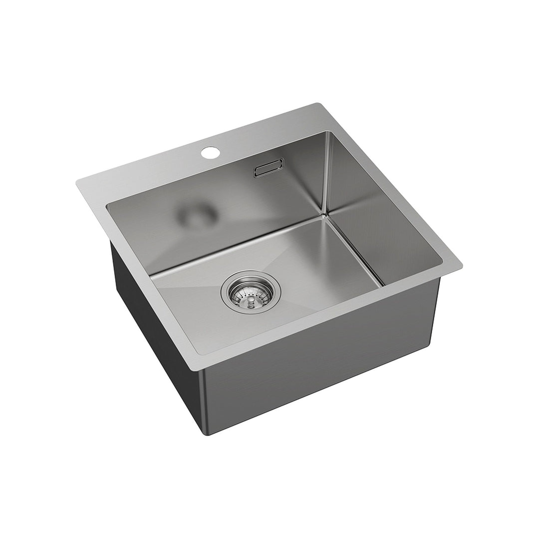 Hana Single Bowl Sink with Overflow 1 Tap Hole