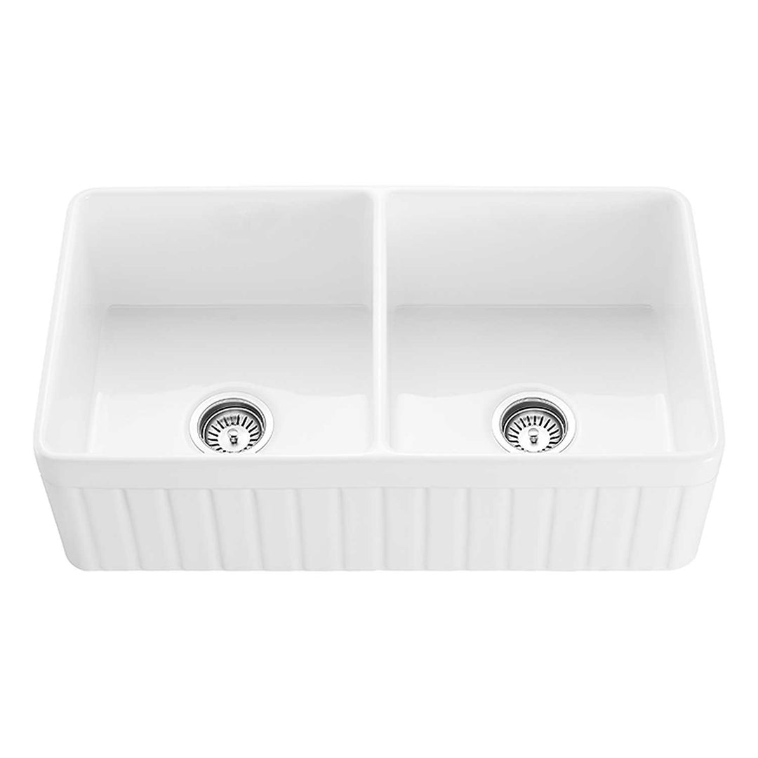 Hartley Double Farmhouse Sink 838x450x252mm
