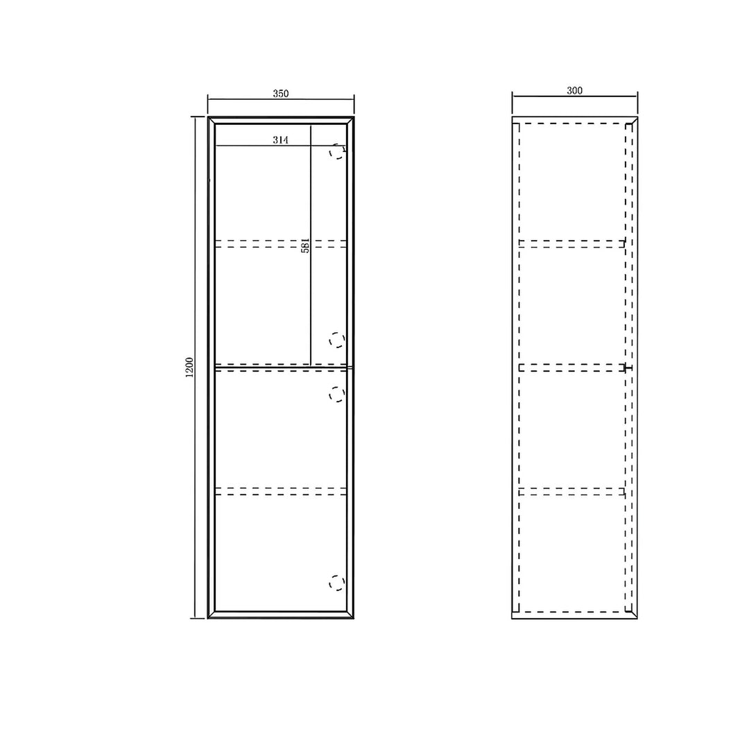 Havana Tall Boy Storage Cabinet 1200mm
