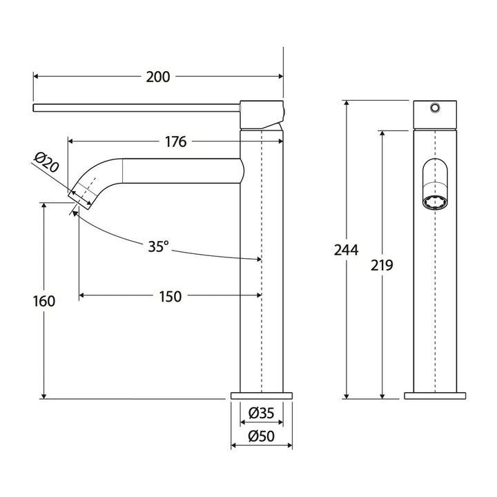 Kaya Care Mid Rise Basin Mixer