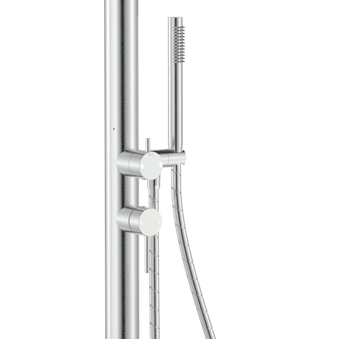 Kaya Floor Mounted Outdoor Twin Shower