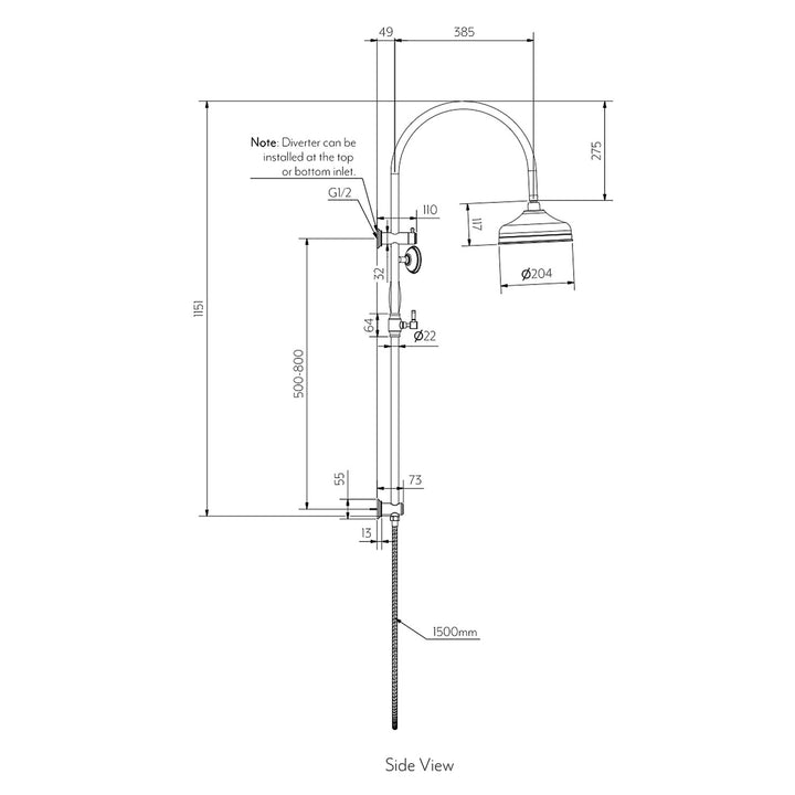 Kingsley Shower Rail Set