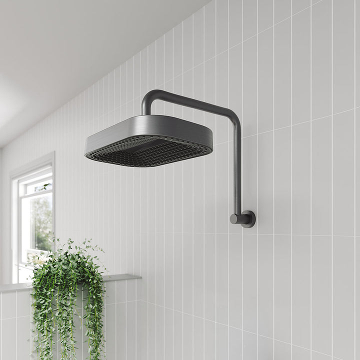 Kuro Gooseneck Soft Square Shower Arm Set