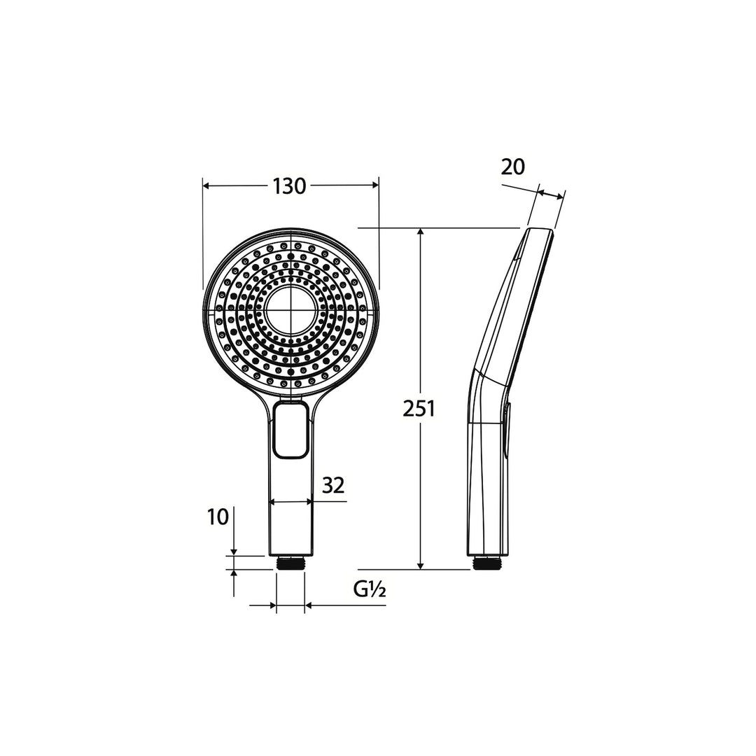 Kuro Round Shower Handset