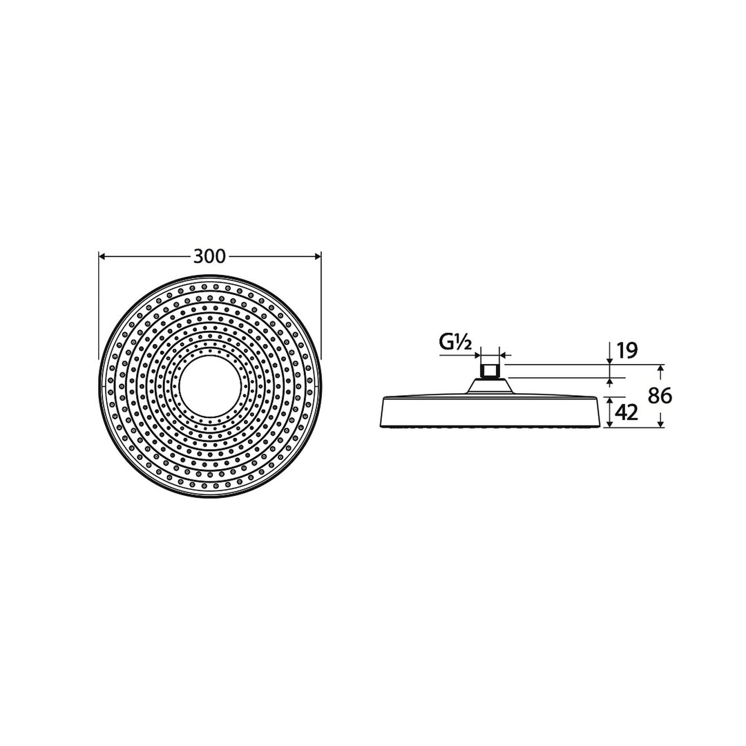 Kuro Round Shower Head