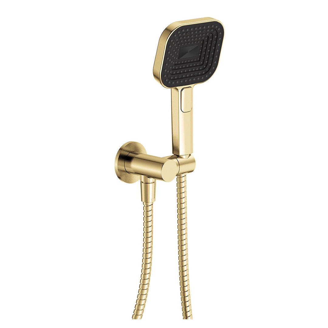 Kuro Soft Square Shower Handset Round Plate