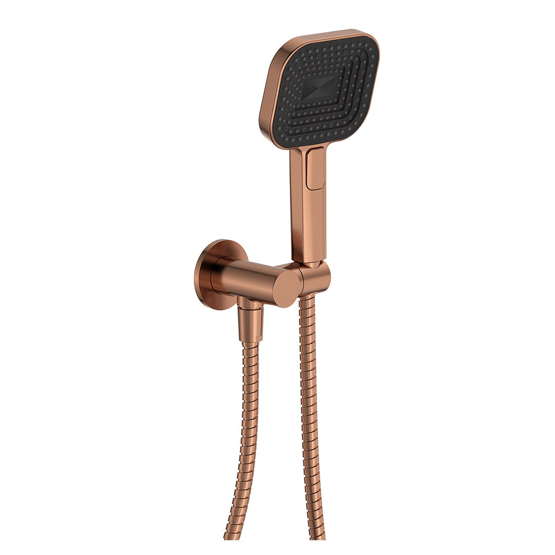 Kuro Soft Square Shower Handset Round Plate