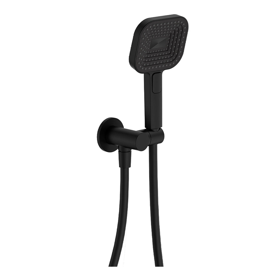 Kuro Soft Square Shower Handset Round Plate