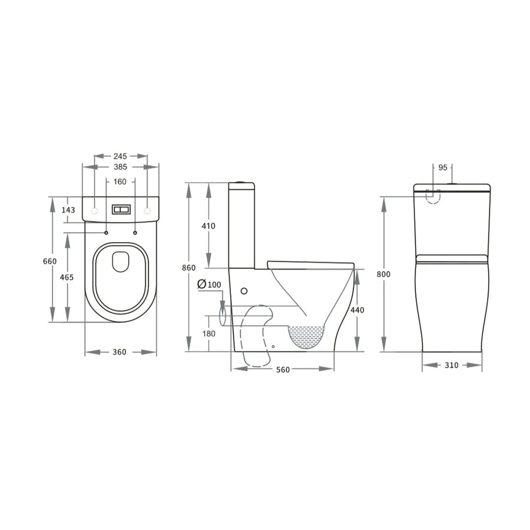 Lumia Extra High Back to Wall Toilet Suite