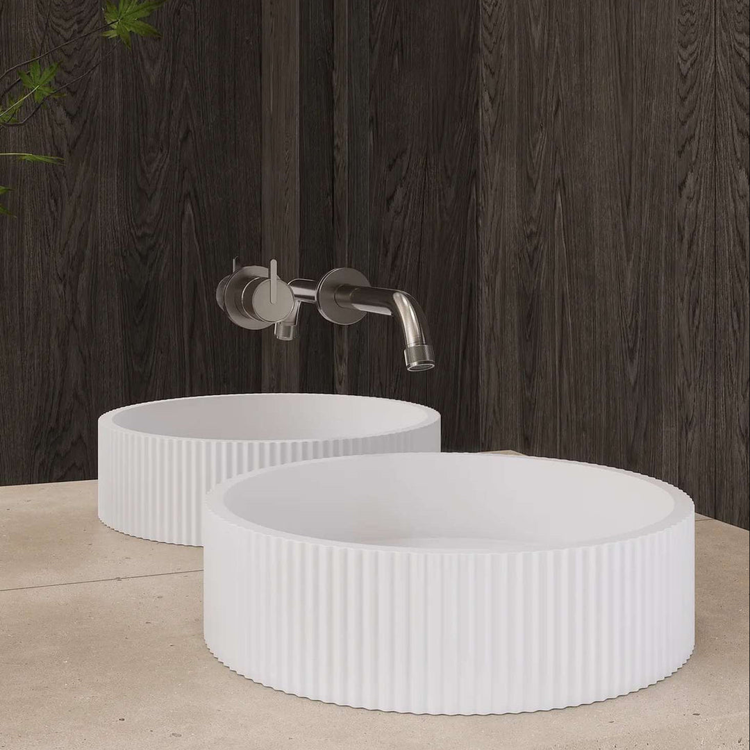Namika Fluted Solid Surface Basin 400mm
