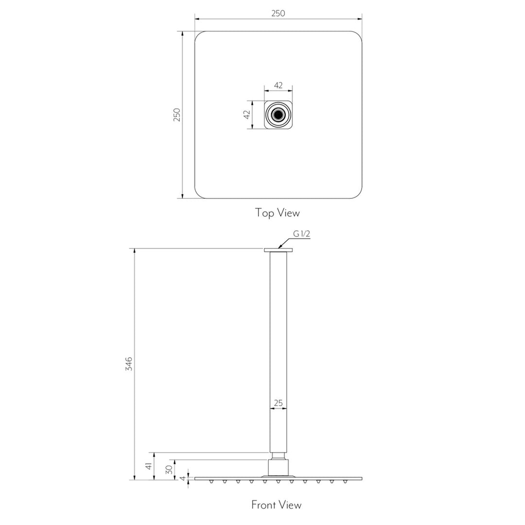 Nesso Rectangle Shower Head Set