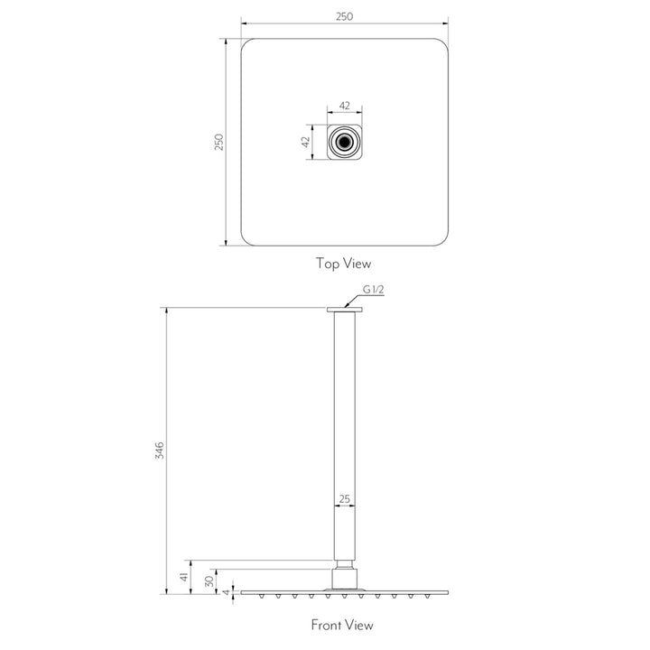 Nesso Rectangle Shower Head Set