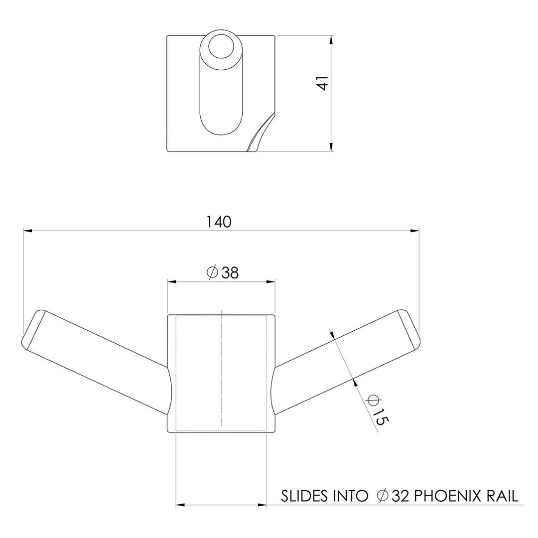 Phoenix Round Vertical Rail Hook Attachment