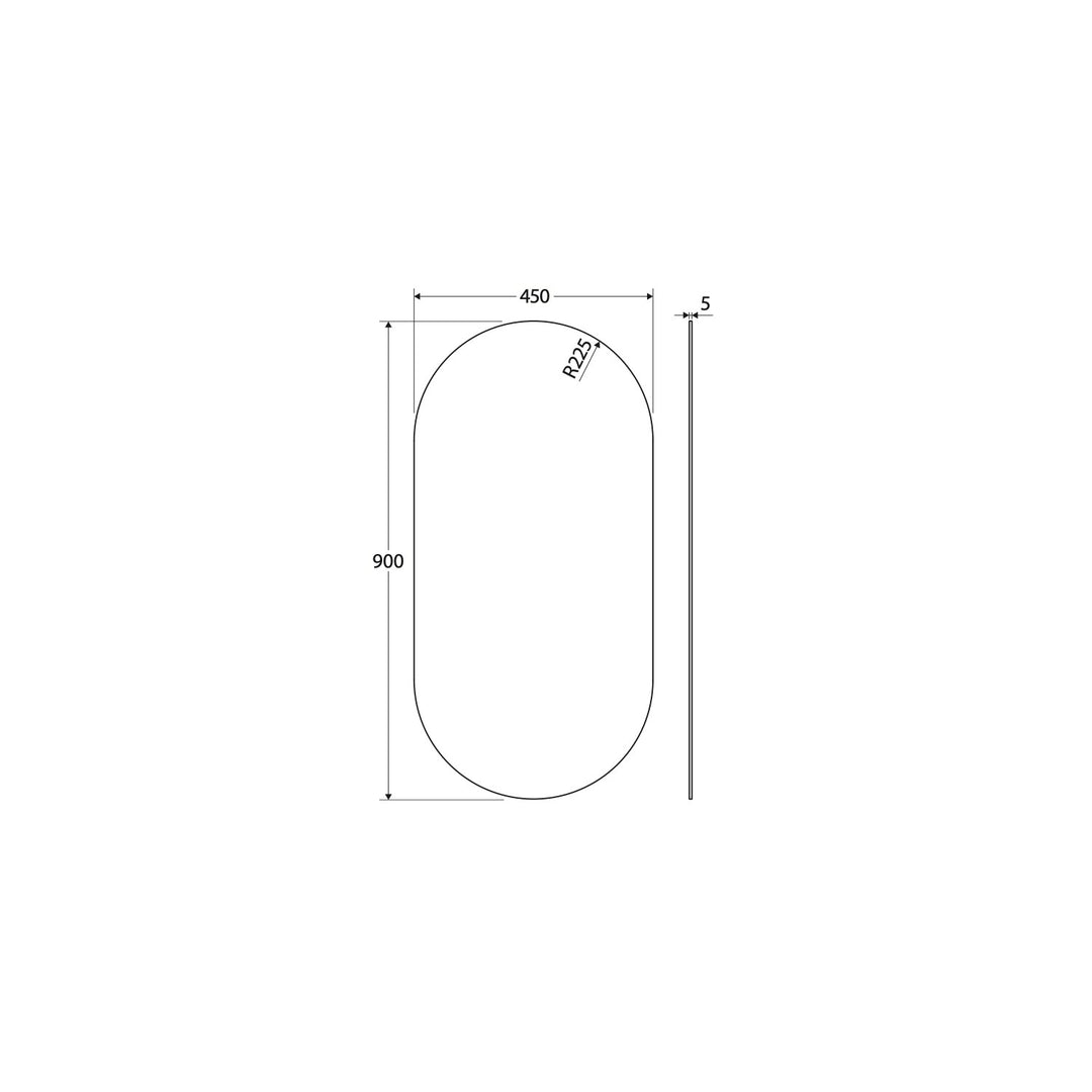 Pill Frameless Copper-free Mirror