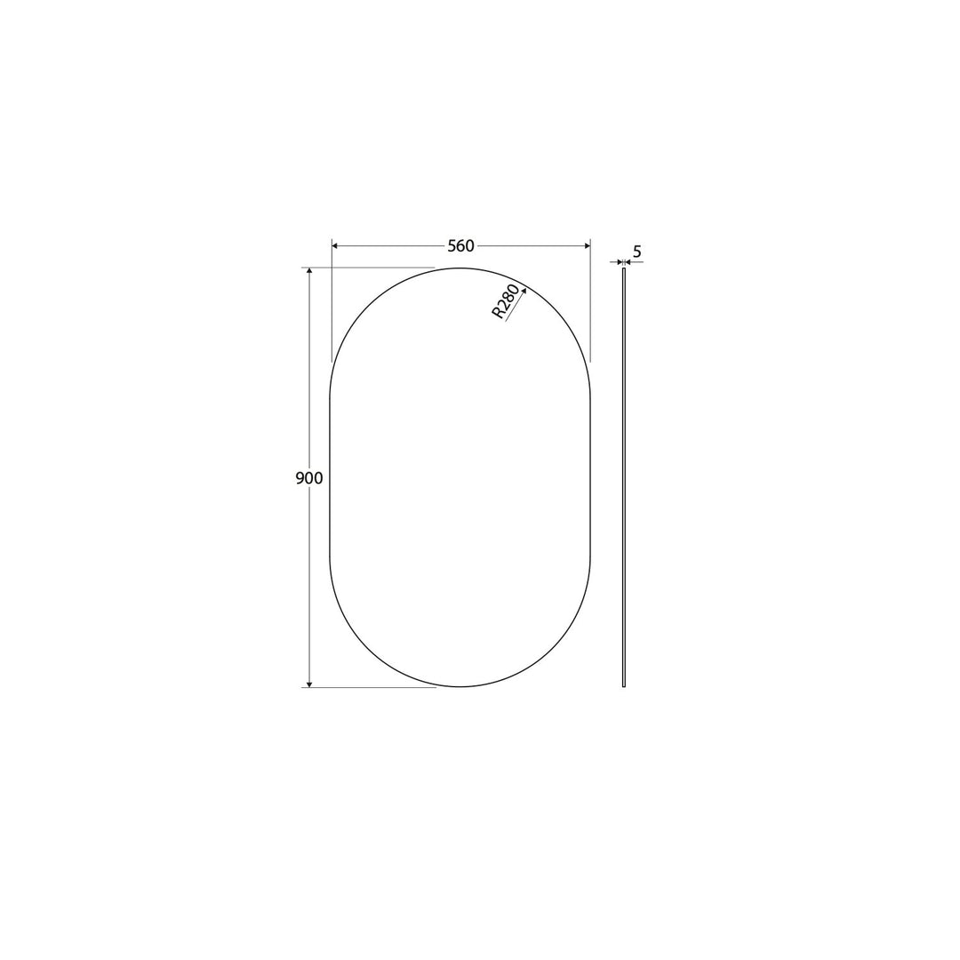 Pill Frameless Copper-free Mirror