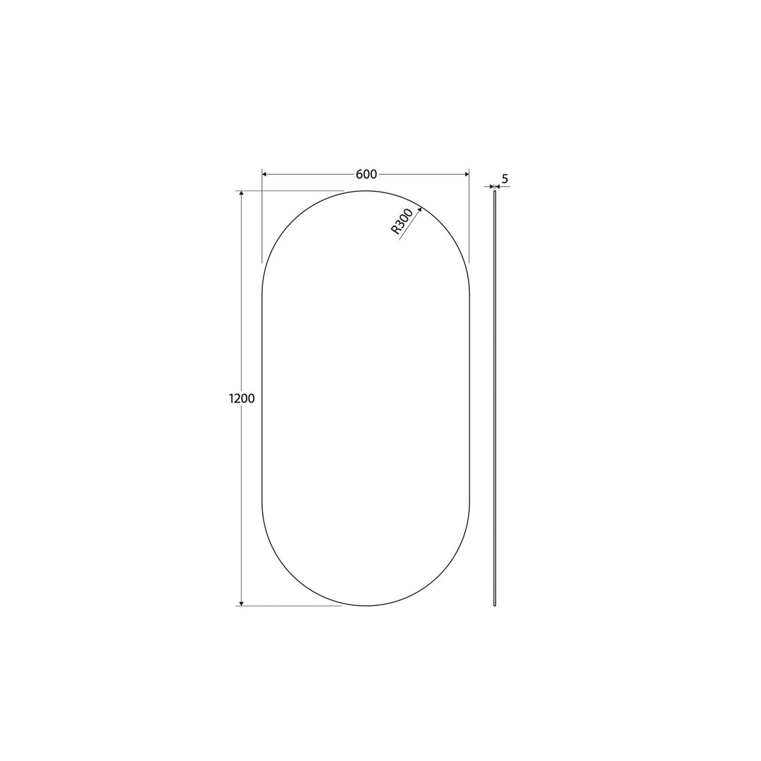 Pill Frameless Copper-free Mirror