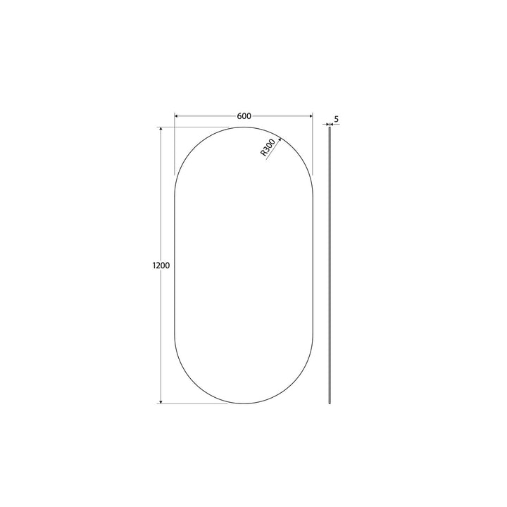 Pill Frameless Copper-free Mirror