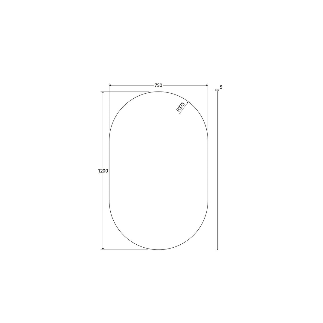 Pill Frameless Copper-free Mirror