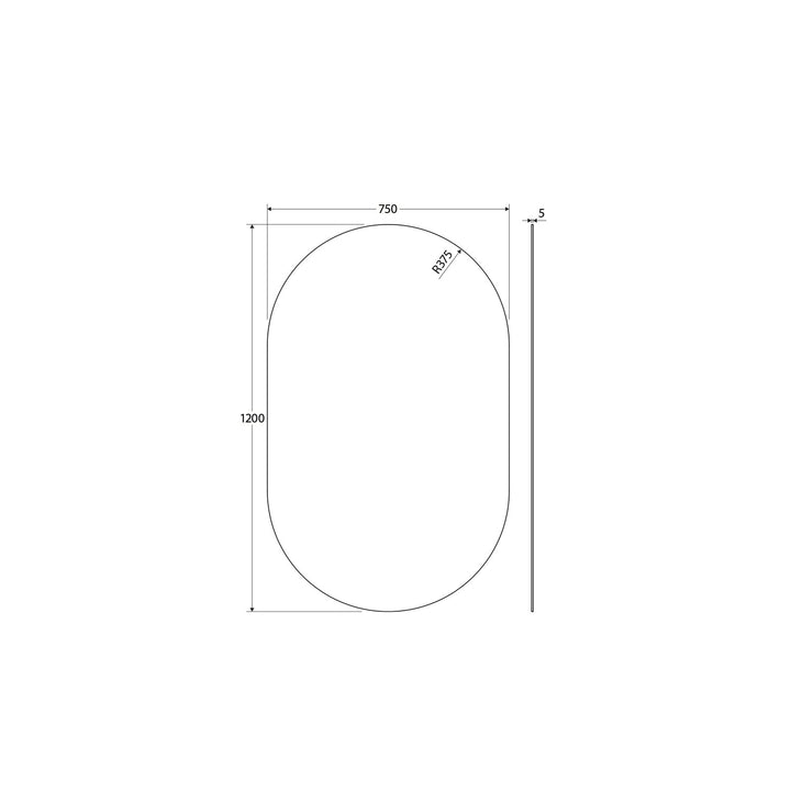 Pill Frameless Copper-free Mirror