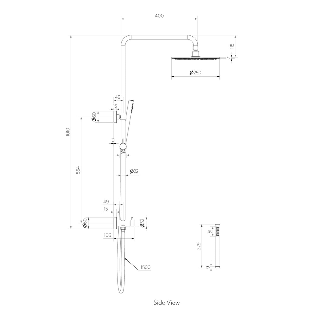 Sola Shower Rail Set