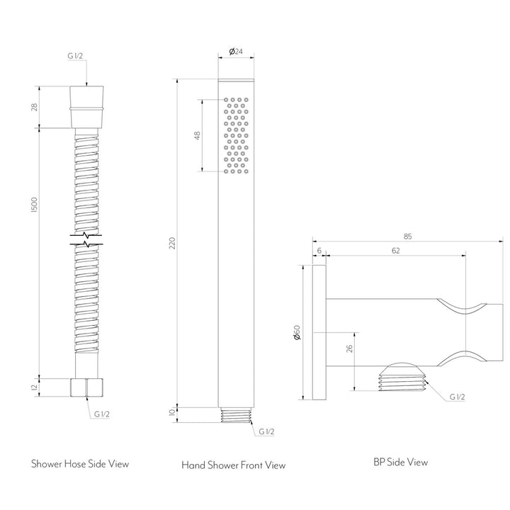 Sola Slim Shower Handset