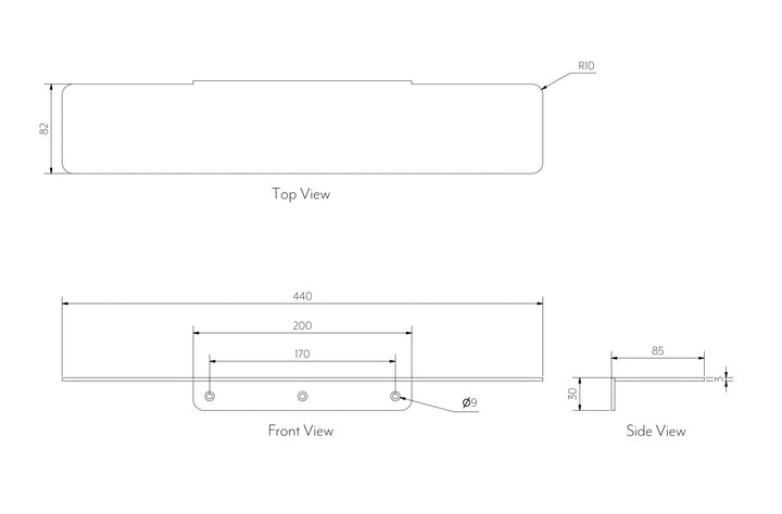 Vaada Shower Shelf 230/440mm