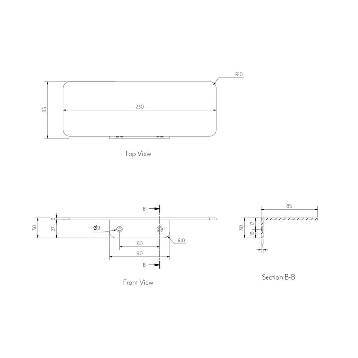 Vaada Shower Shelf 230/440mm