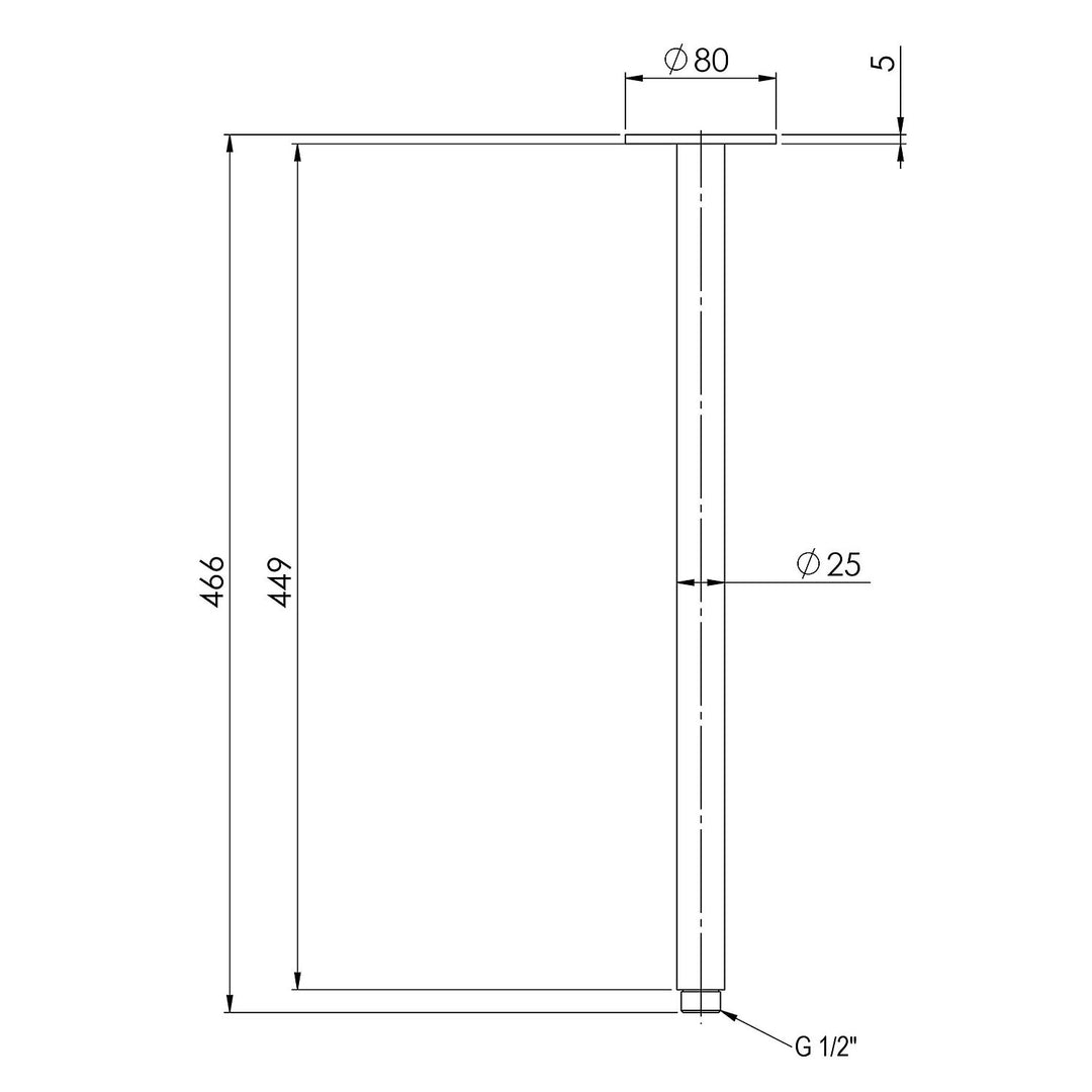 Vivid Ceiling Arm 300-500mm
