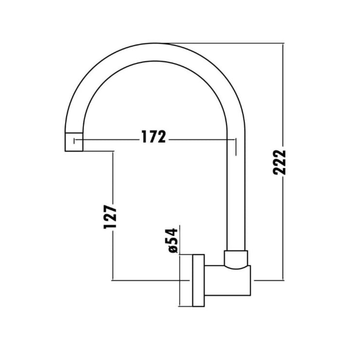 Wählen Swivel Gooseneck Wall Spout