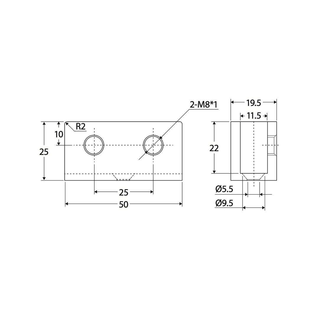 10mm Shower Screen Glass Wall Bracket