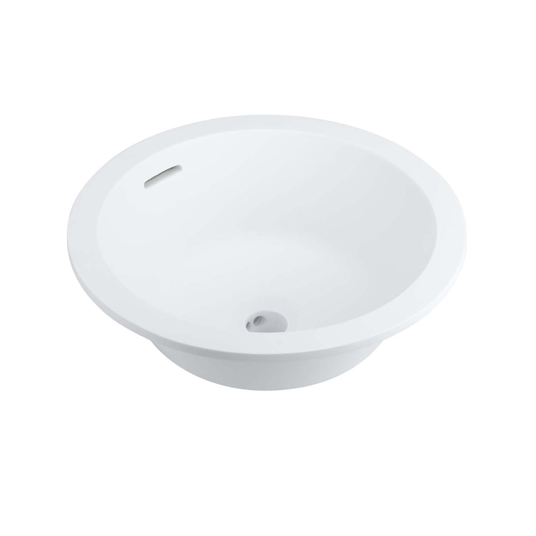 Zuri Undermount Round Basin Overflow 400mm