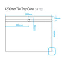Akril Torbex Tile Over Shower Tray Grate/Outlet 900-1200mm