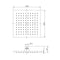 Alice Brass Square Shower Head 200mm