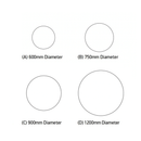 Alina Round Pencil Edge Circle Mirror 600-1200mm