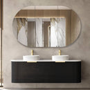 Bondi Black Oak Curved Wall Hung Vanity (600-1800mm)