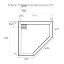 ECO Stonelite Corner Shower Base