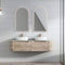 Hamilton Curved Timber Colour Wall Hung Vanity (750-1800mm)