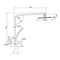 Iris Mini Square Dual Shower Rail Set Combo System