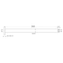 Iris Square Vertical Ceiling Shower Arm 300/450mm