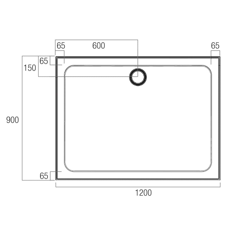 Louve SMC Shower Base 900mm/1200mm