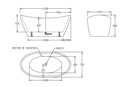 Lyon Freestanding Bathtub 1500-1700mm
