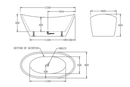 Lyon Freestanding Bathtub 1500-1700mm