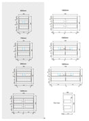 Laura White Drawers Only Floor Mounted Vanity (600-1800mm)