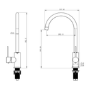 Leah Kitchen Laundry Gooseneck Sink Mixer