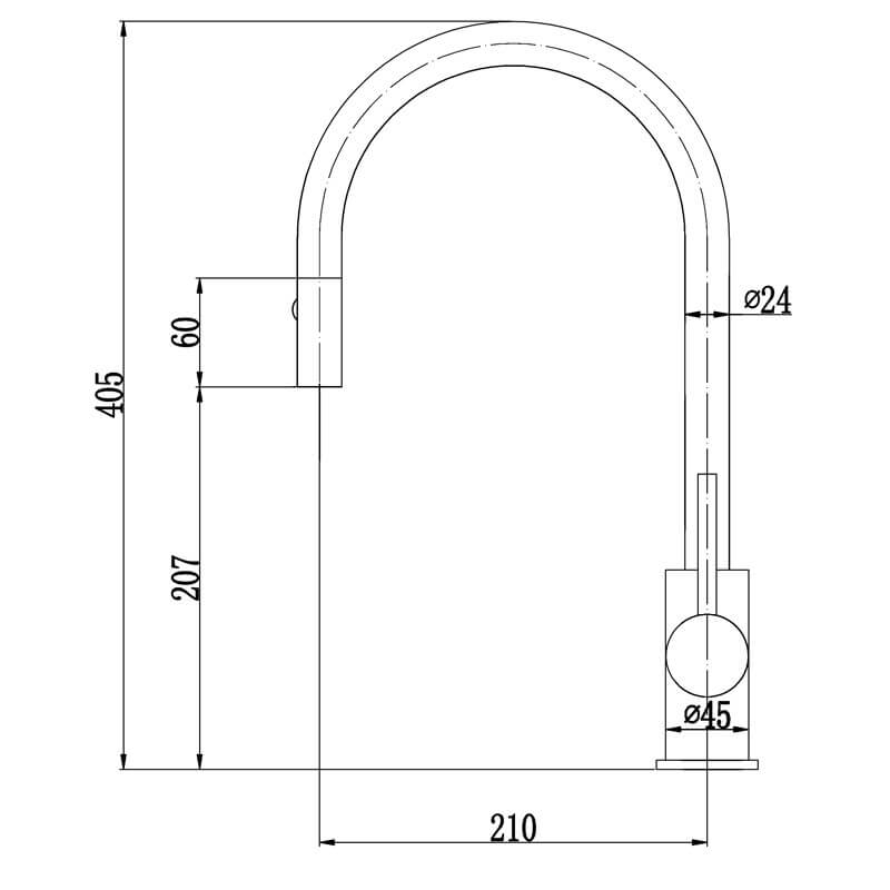 Leah Pull Out Sink Mixer with Veggie Spray