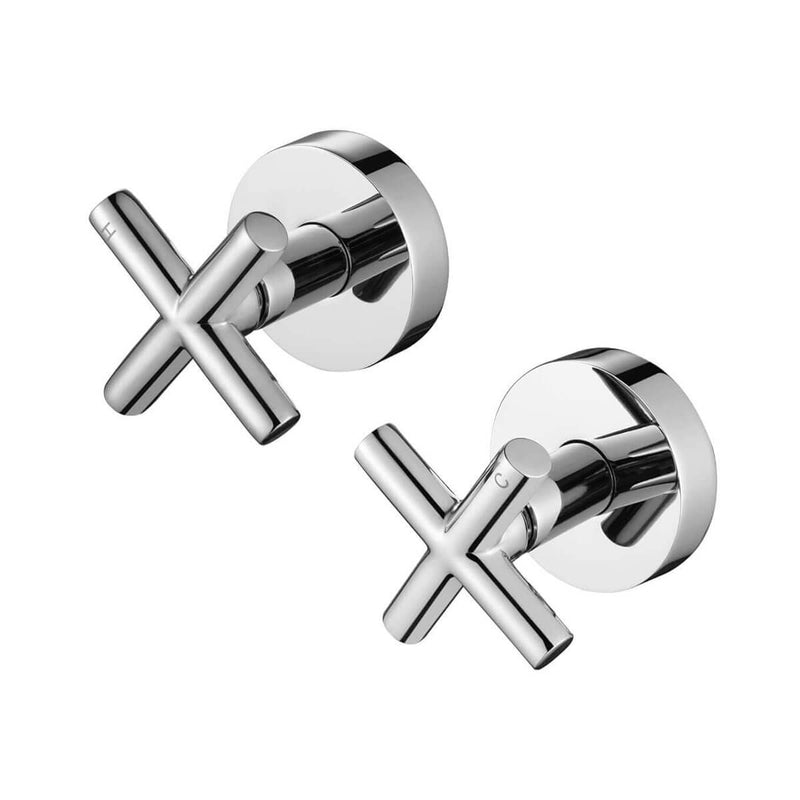 Luna Cross Handle Hot/Cold Assembly Tap Set