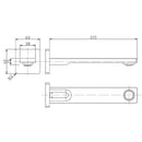 Milan Flat Edge Spout 215mm
