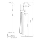 Morgan Freestanding Bath Filler Spout with Handset