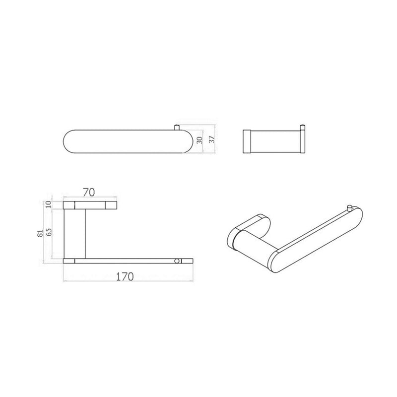 Morgan Round Toilet Roll Paper Holder 170mm